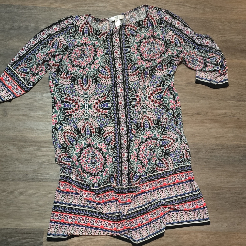 Multicolor Patterned Women's Dress